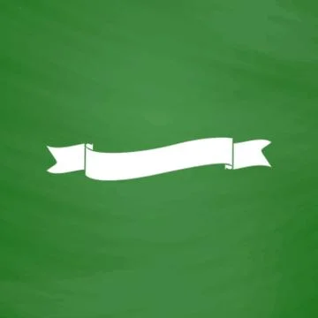 Flat ribbon icon Stock Illustration