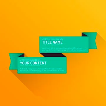 Flat Ribbon Stock Illustration