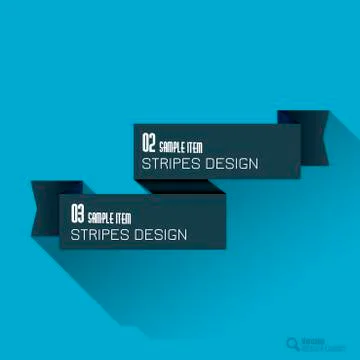 Flat Ribbon Stock Illustration