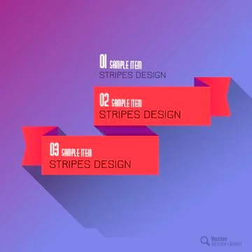 Flat Ribbon Stock Illustration