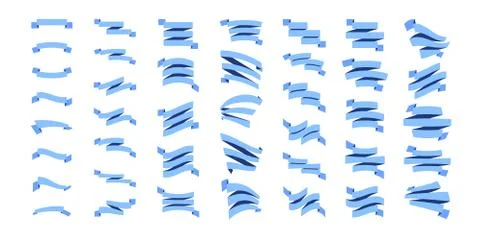 Flat Ribbons Set Stock Illustration
