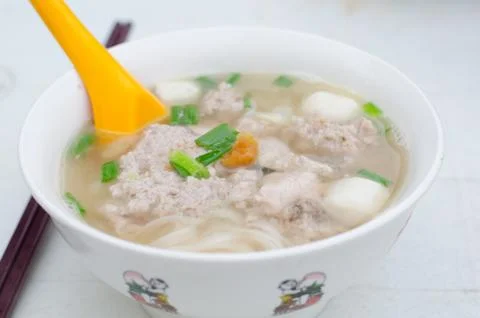 Flat rice noodles Stock Photos