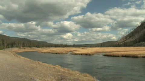 Flat River Wyoming Stock Footage 270331