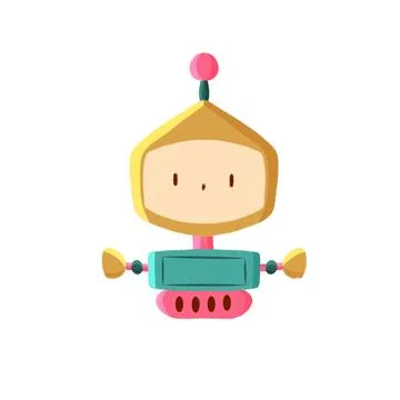 Flat robot icons Stock Illustration