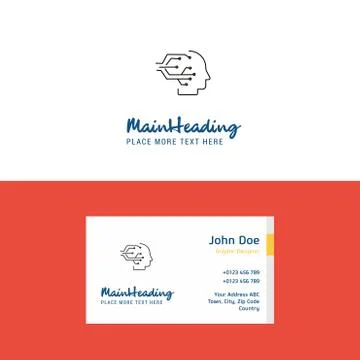 Flat Robotics  Logo and Visiting Card Template. Busienss Concept Logo Design 스톡 일러스트