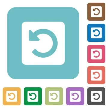 Flat rotate left icons Illustrazione stock