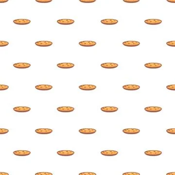 Flat round cookies pattern on white background Stockillustratie