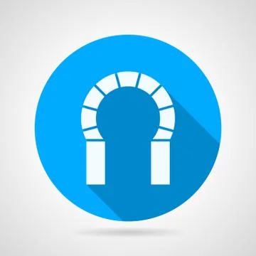 Flat round icon for brick horseshoe arch Ilustración de archivo