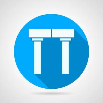 Flat round vector icon for arch Stock Illustration