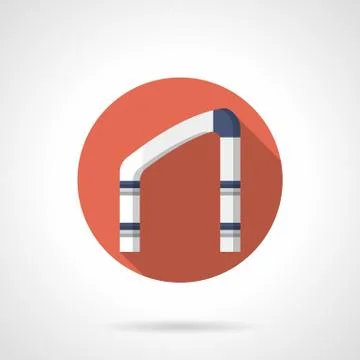 Flat round vector icon for arch calculation Stock Illustration