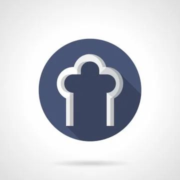Flat round vector icon for trefoil arch Stock Illustration
