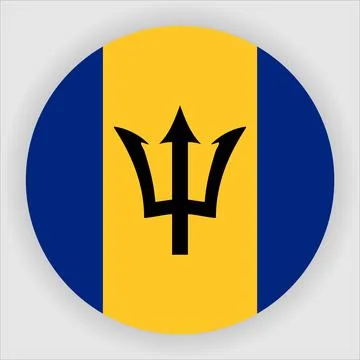 Flat Rounded Country  Flag Button Vector Stock Illustration