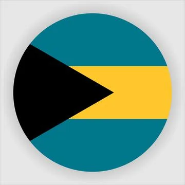 Flat Rounded Country  Flag Button Vector Stock Illustration