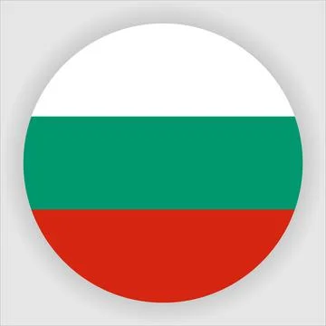 Flat Rounded Country  Flag Button Vector Illustrazione stock