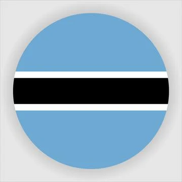 Flat Rounded Country  Flag Button Vector Stock Illustration