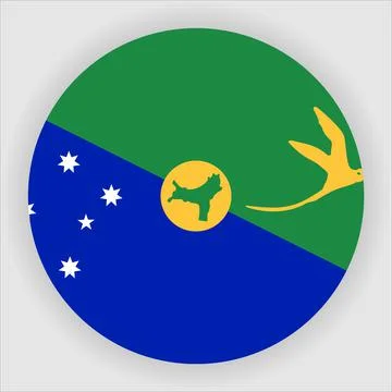 Flat Rounded Country  Flag Button Vector Illustrazione stock