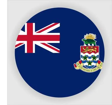 Flat Rounded Country  Flag Button Vector Stock Illustration