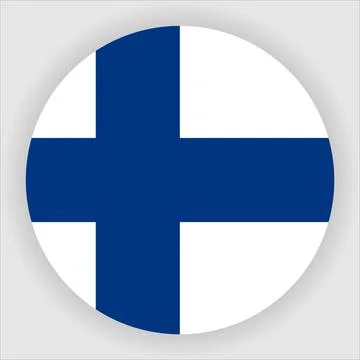 Flat Rounded Country  Flag Button Vector Stock Illustration