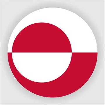 Flat Rounded Country  Flag Button Vector Stock Illustration