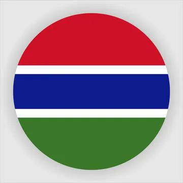 Flat Rounded Country  Flag Button Vector Stock Illustration