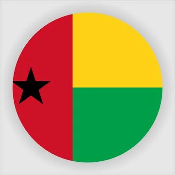 Flat Rounded Country  Flag Button Vector Stock Illustration