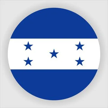 Flat Rounded Country  Flag Button Vector Stock Illustration