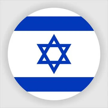 Flat Rounded Country  Flag Button Vector Stock Illustration