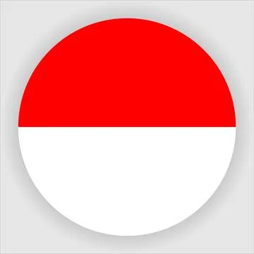 Flat Rounded Country  Flag Button Vector Stock Illustration