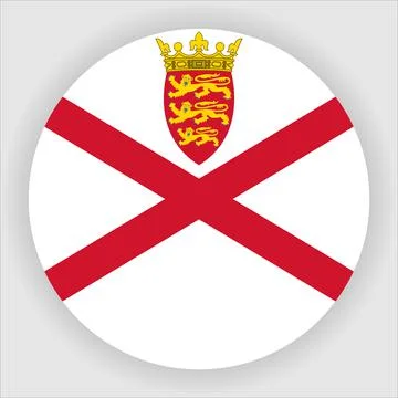 Flat Rounded Country  Flag Button Vector Stock Illustration