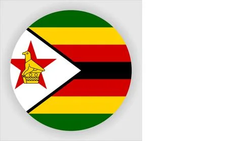 Flat Rounded Country  Flag Button Vector Illustrazione stock