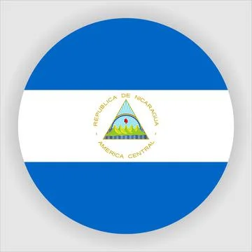 Flat Rounded Country  Flag Button Vector Illustrazione stock