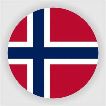 Flat Rounded Country  Flag Button Vector Stock Illustration