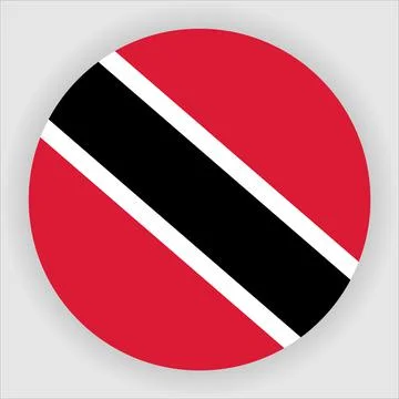 Flat Rounded Country  Flag Button Vector Stock Illustration