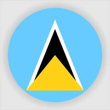 Flat Rounded Country  Flag Button Vector Stock Illustration