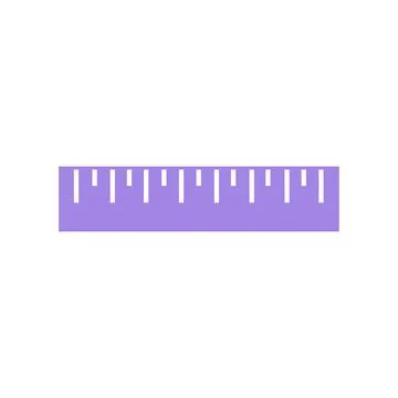 Flat Ruler Icon Symbol Vector Illustration Stock Illustration