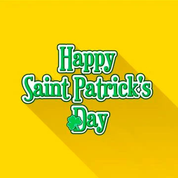 Flat Saint Patricks Day typographic label Illustrazione stock
