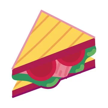 Flat sandwich slice イラスト素材