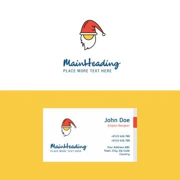 Flat Santa clause Logo and Visiting Card Template. Busienss Concept Logo Desi Stock Illustration
