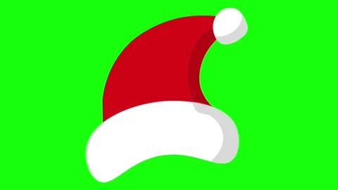 Flat Santa Hat Stock Footage 260099847
