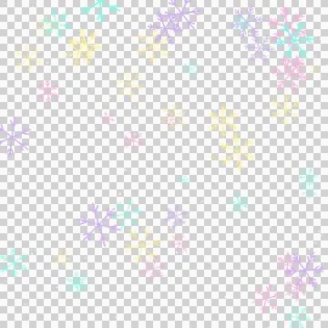 Flat scattered christmas snow pattern on transparent background, cut out Stock Illustration