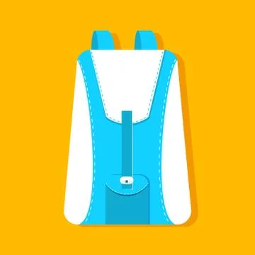 Flat schoolbag on the background with the slogan. Vector illustration design Stock Illustration