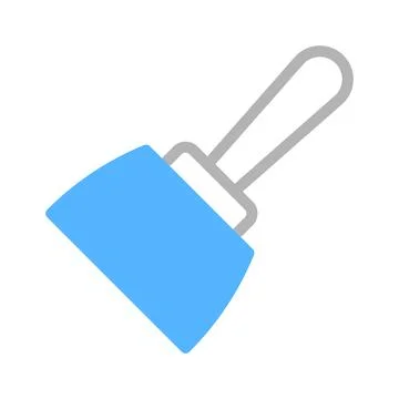 Flat scraper icon. Concept of cleaning, scraping, and removing. Stock Illustration