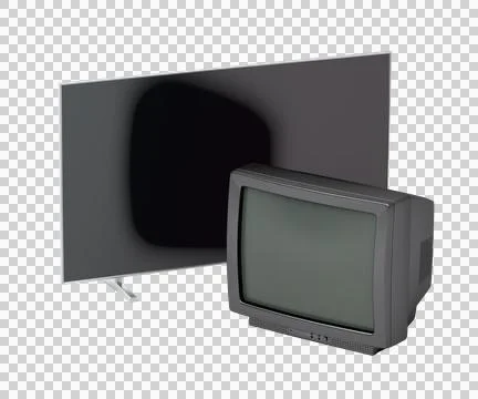 Flat screen and CRT televisions Stock Illustration