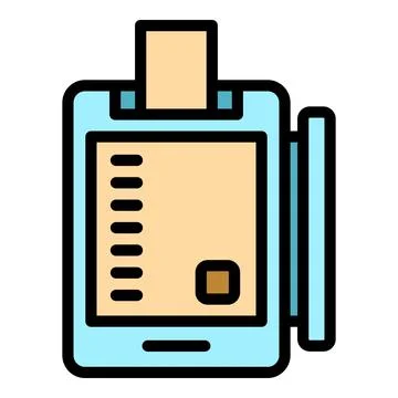 Flat screen machine icon vector flat Stock Illustration