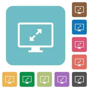 Flat screen resolution icons Illustrazione stock