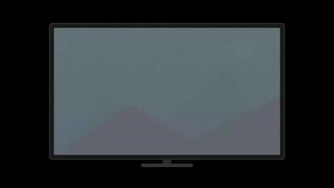 Flat Screen Television Activation with Remote Signal and Static Noise Trans.. Stock Footage 346612864