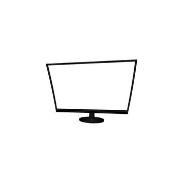 Flat screen tv clipart vector design Stock Illustration