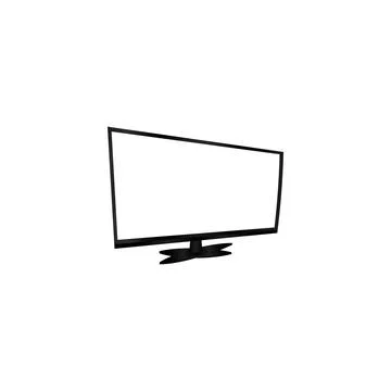 Flat screen tv design isolated vector Stock Illustration