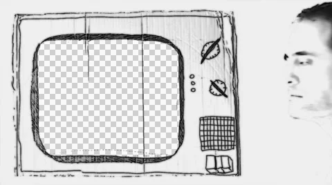 Flat Screen TV. Digital noise and alpha channel. Stock Footage 41508970