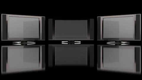 Flat screen tv Stock Photos